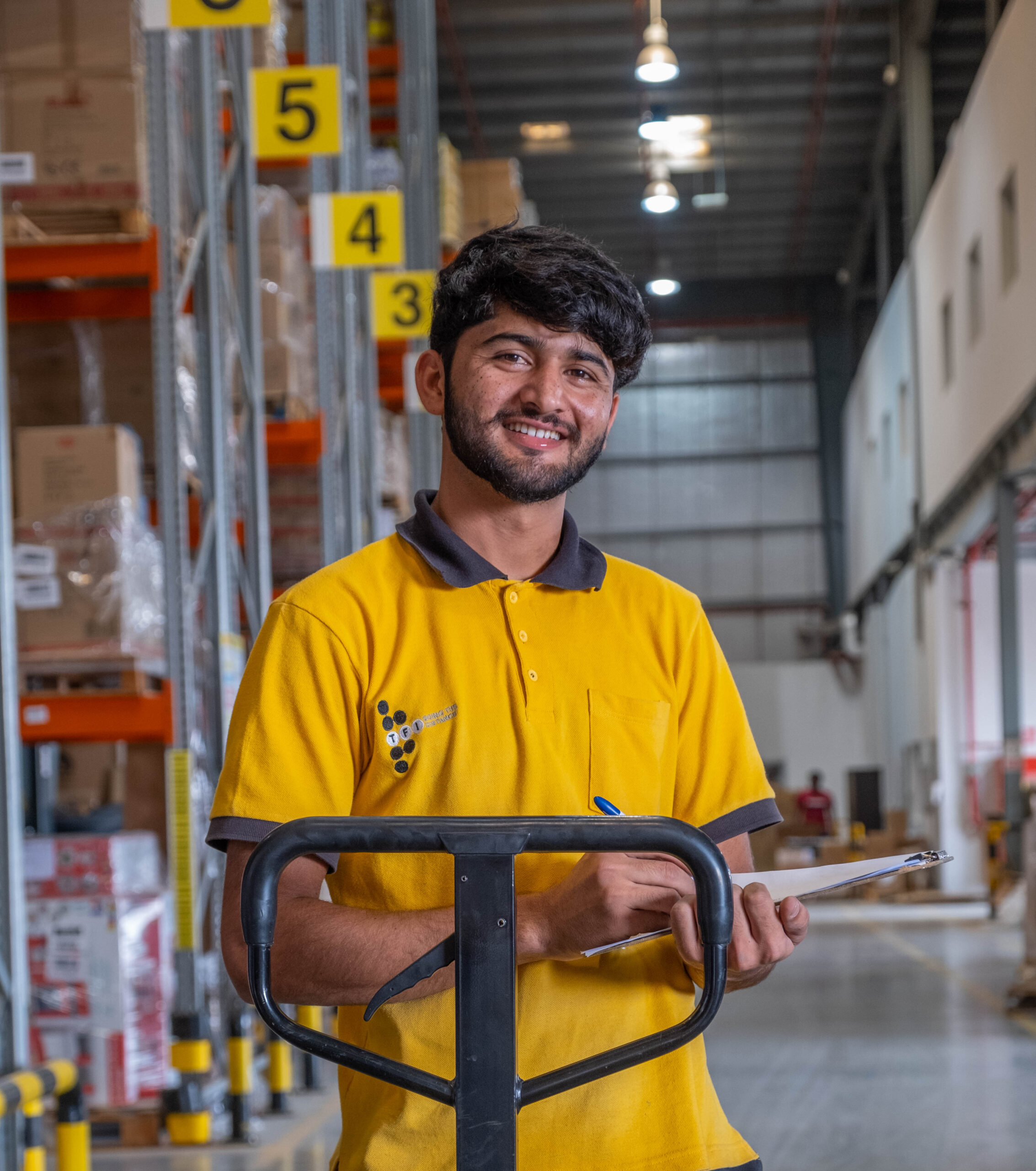 man in warehouse